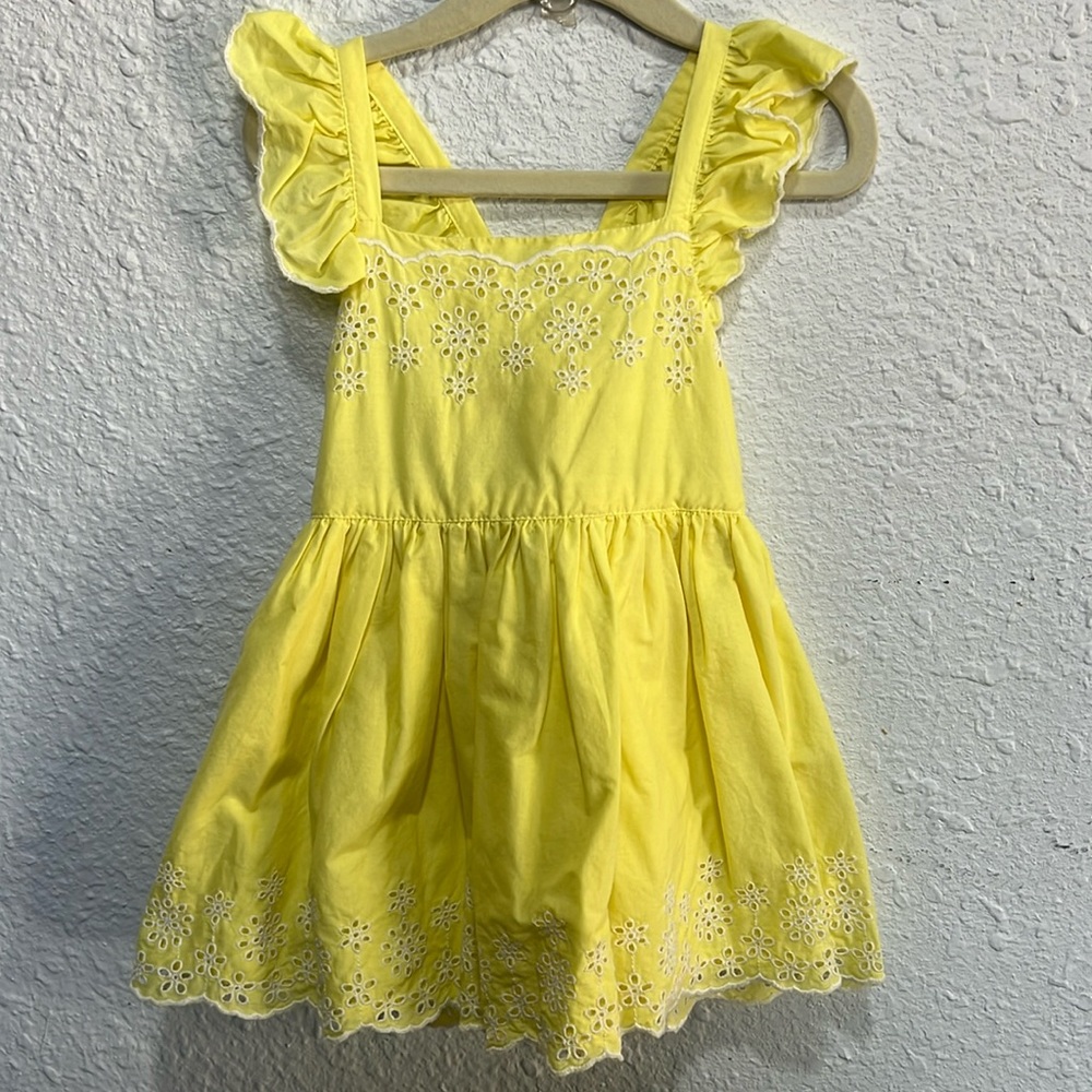EUC Cat & Jack white and yellow dress
